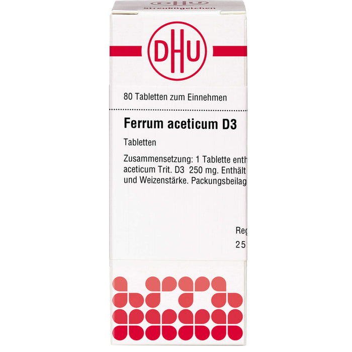 DHU Ferrum aceticum D3 Tabletten, 80 St. Tabletten