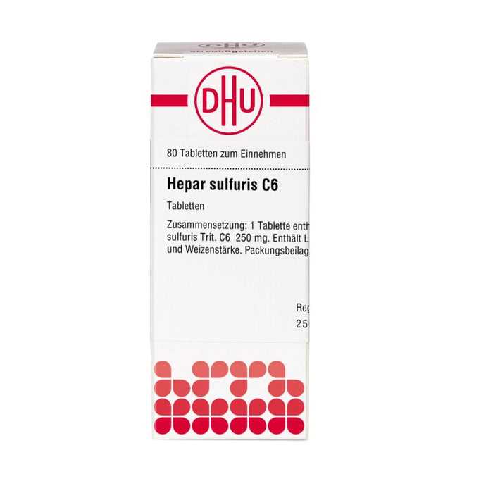 DHU Hepar sulfuris C6 Tabletten, 80 pc Tablettes