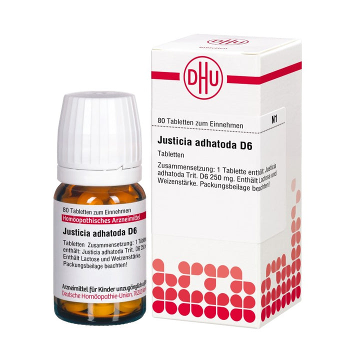 DHU Justica adhatoda D6 Tabletten, 80 pcs. Tablets