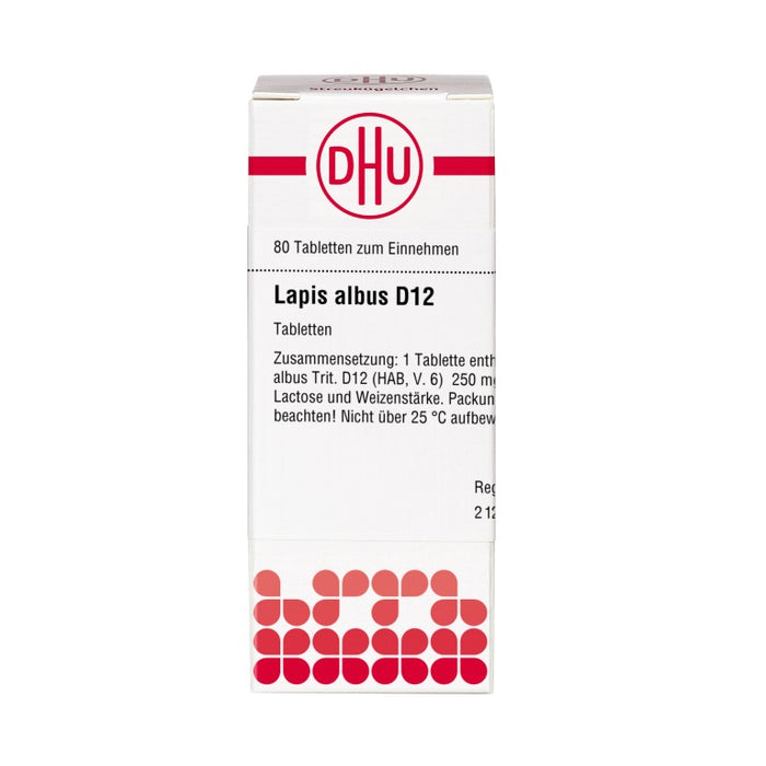 Lapis albus D12 DHU Tabletten, 80 St. Tabletten