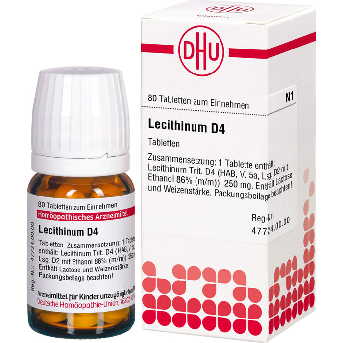 DHU Lecithinum D4 Tabletten, 80 St. Tabletten