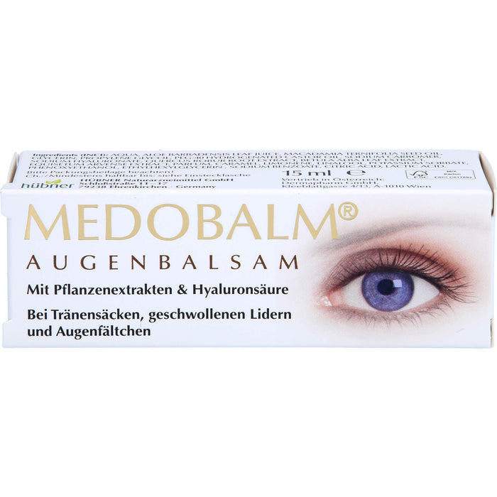 Medobalm Augenbalsam bei Tränensäcken, geschwollenen Lidern und Augenfältchen, 15 ml Crème