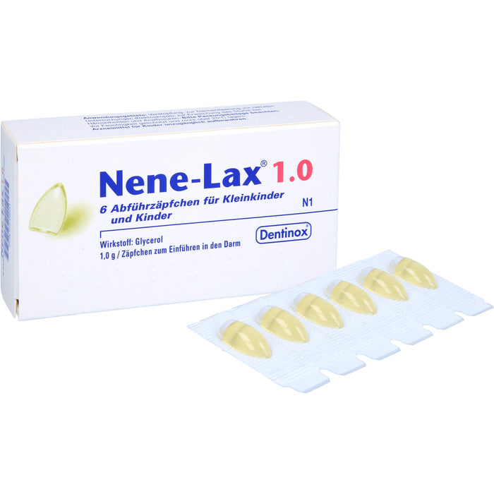 Nene-Lax 1.0 Abführzäpfchen für Kleinkinder und Kinder, 6 pcs. Suppositories