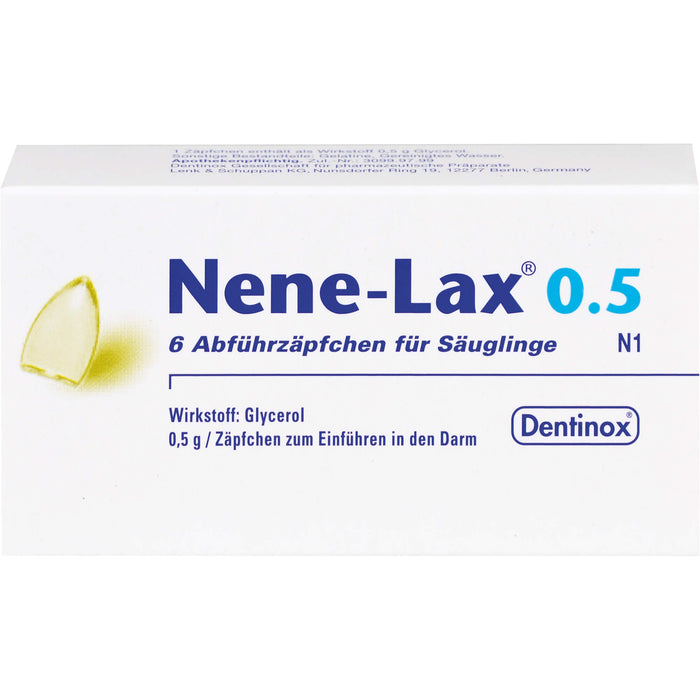 Dentinox Nene-Lax 0.5 Abführzäpfchen für Säuglinge, 6 pcs. Suppositories