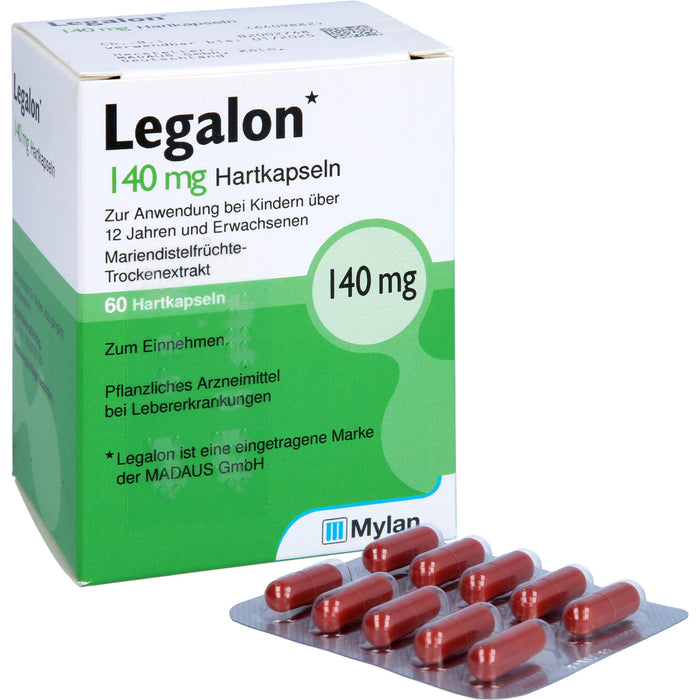 Legalon 140 mg Hartkapseln bei Lebererkrankungen, 60 pcs. Capsules