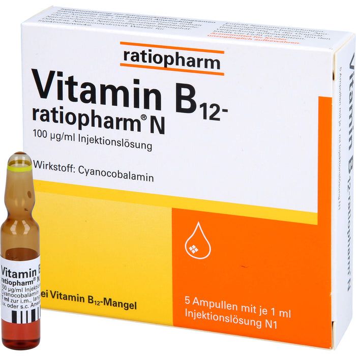 Vitamin-B12-ratiopharm N Ampullen zur Injektion, 5 St. Ampullen