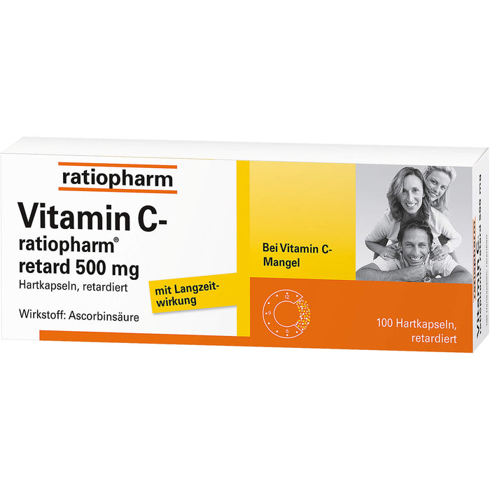 Vitamin C-ratiopharm retard 500 mg Kapseln, 100 pcs. Capsules