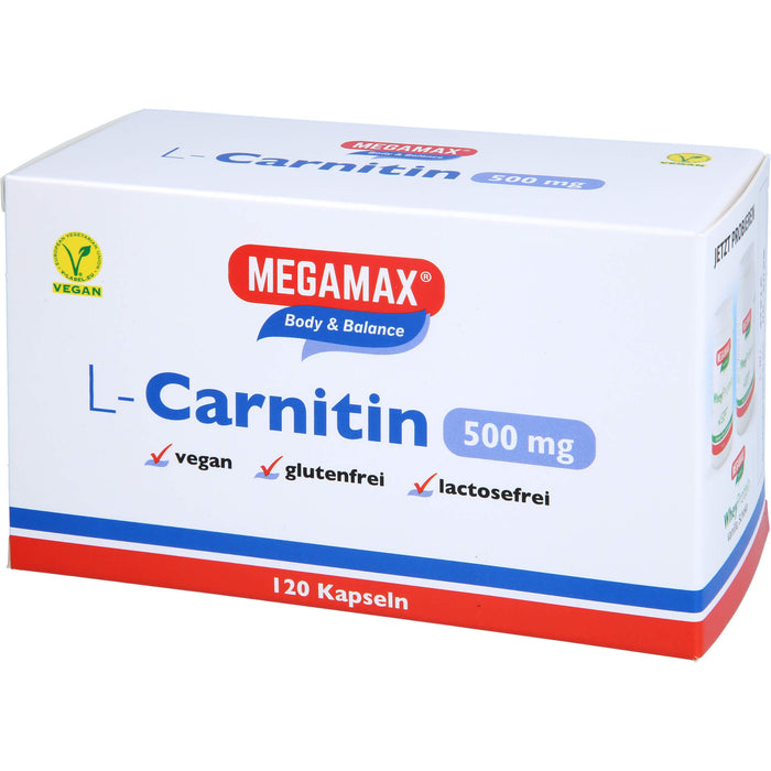 MEGAMAX Figur & Balance L-Carnitin 500 mg Kapseln, 120 pc Capsules