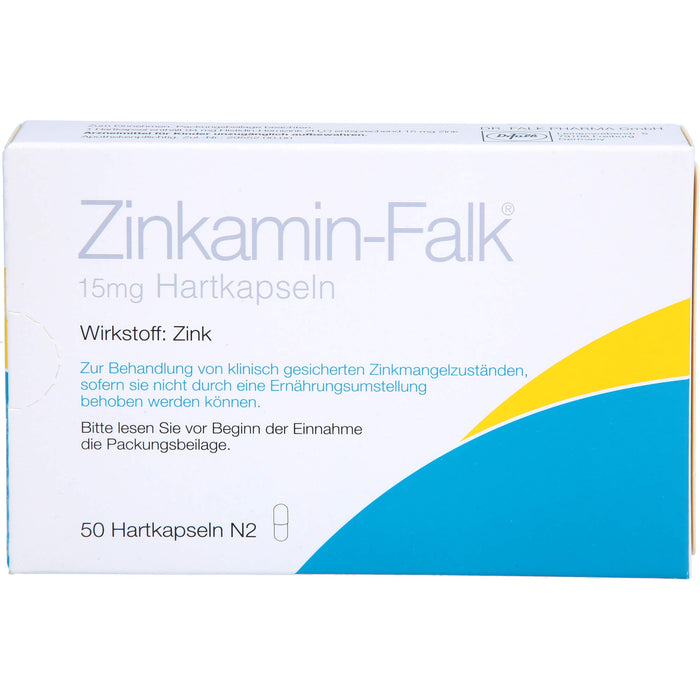 Zinkamin-Falk 15 mg Hartkapseln, 50 pc Capsules