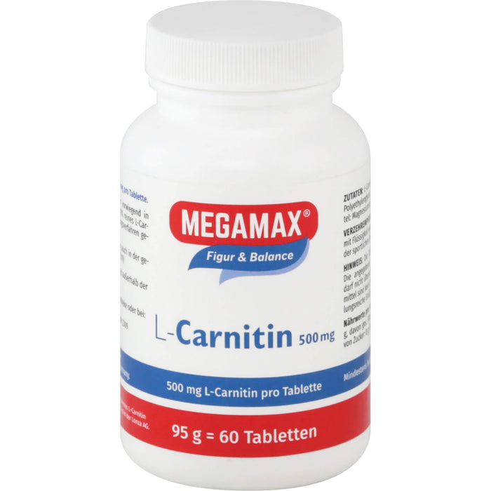 MEGAMAX Figur & Balance L-Carnitin 500 mg Tabletten, 60 pc Tablettes