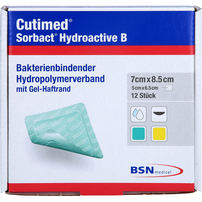 Cutimed Sorbact Hydroactive B 7x8,5cm, 12 St KOM