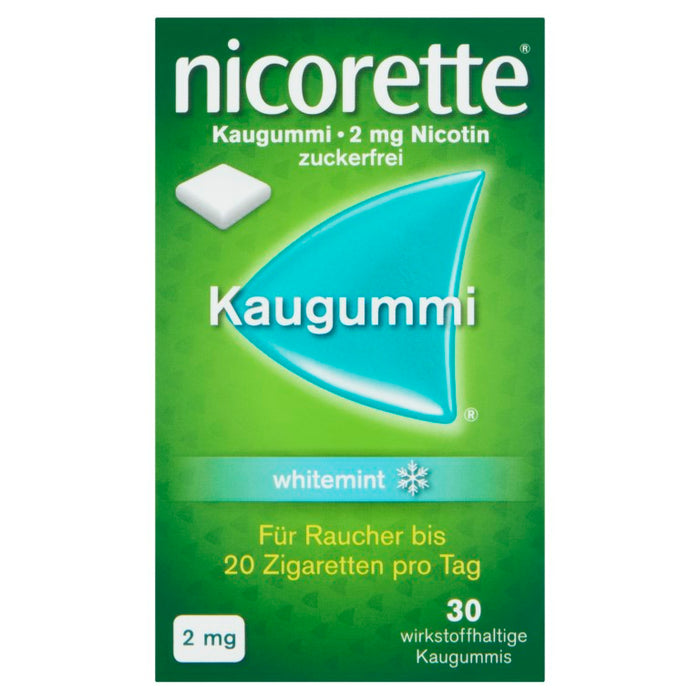 Nicorette whitemint 2 mg Kaugummi, 30 pcs. Chewing gum