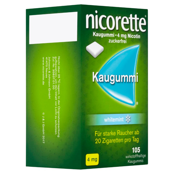 Nicorette whitemint 4 mg Kaugummi, 105 pc Gomme à mâcher