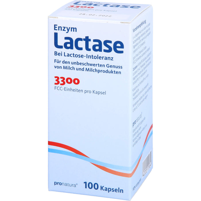 Pro Natura Lactase 3300 FCC 200 mg Kapseln, 100 pcs. Capsules