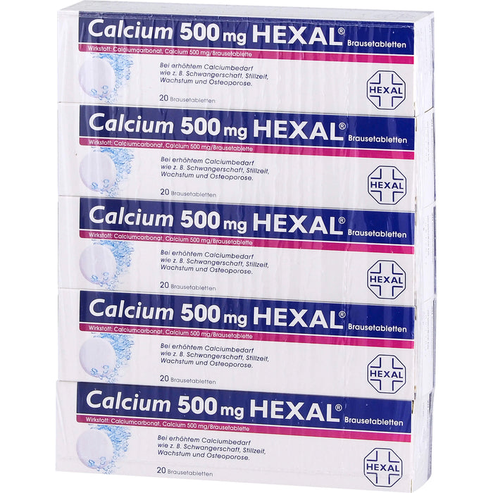 Calcium 500 mg HEXAL Brausetabletten, 100 pcs. Tablets