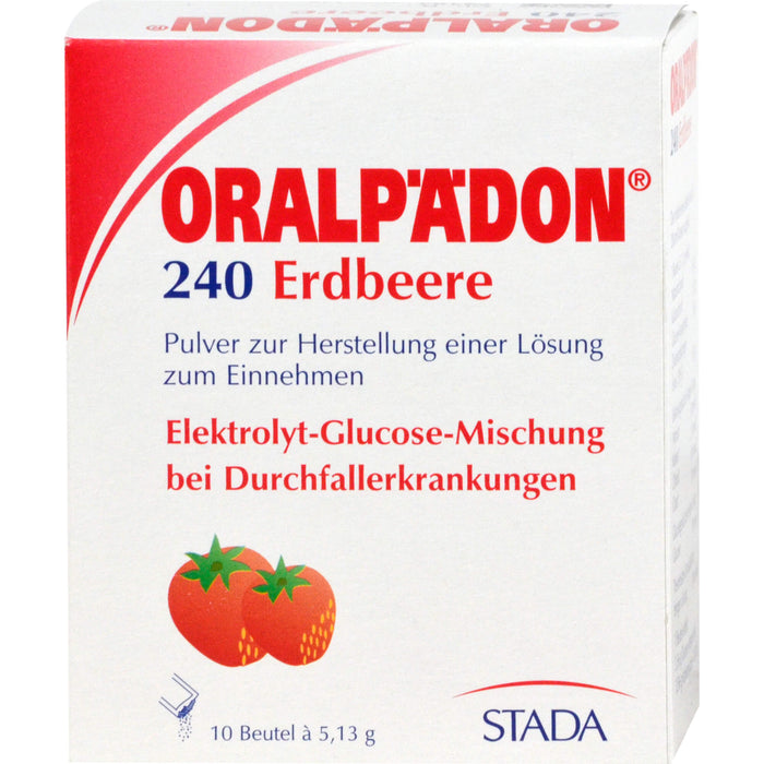 Oralpädon 240 Erdbeere Pulver, 10 pc Sachets