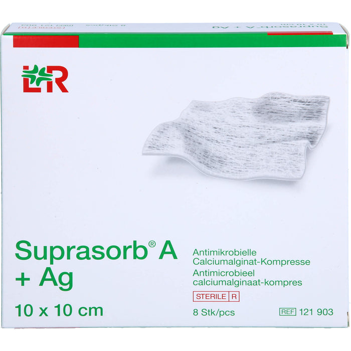 Suprasorb A + Ag Calciumalginat-Kompresse, 8 St KOM