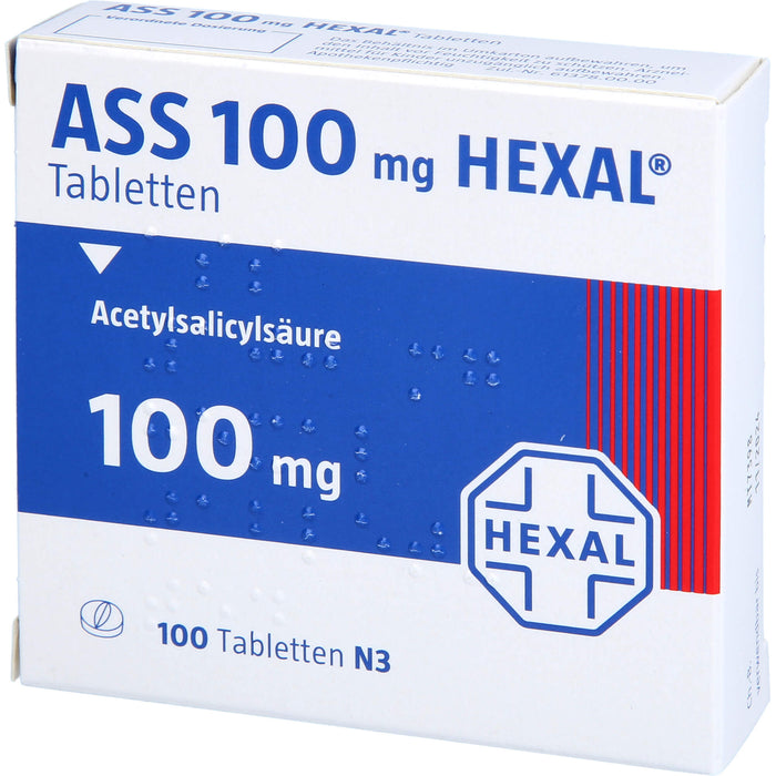 ASS 100 mg HEXAL Tabletten, 100 pcs. Tablets