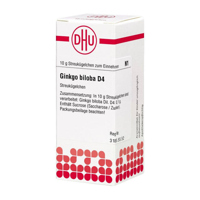 DHU Ginkgo biloba D4 Streukügelchen, 10 g Globules