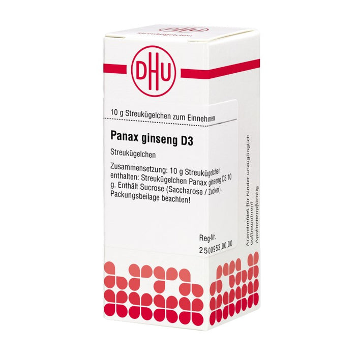 Panax ginseng D3 DHU Globuli, 10 g Globuli