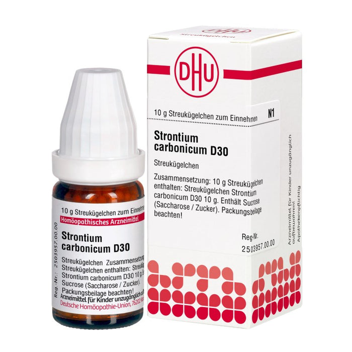 Strontium carbonicum D30 DHU Globuli, 10 g Globuli