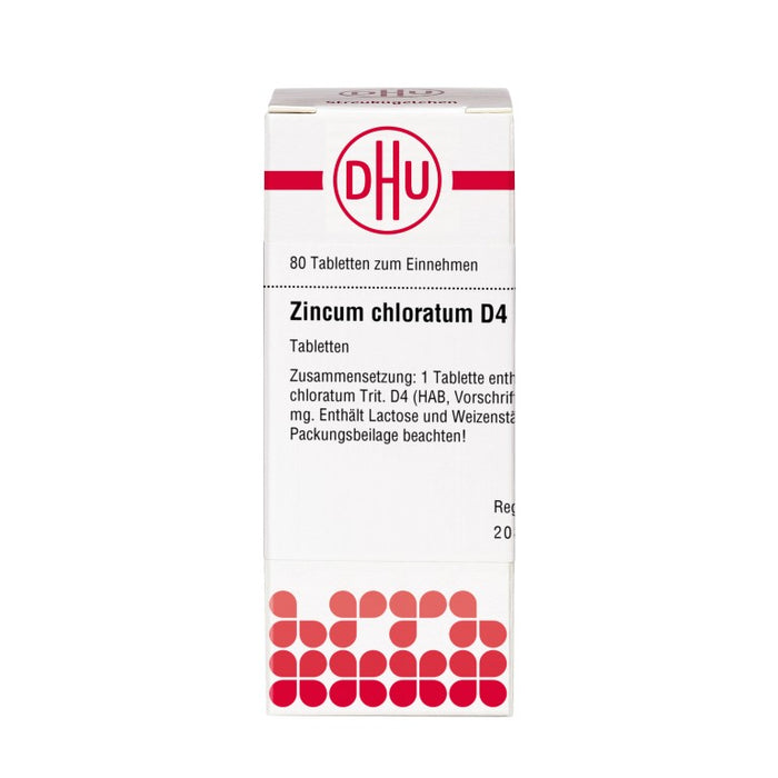 DHU Zincum chloratum D4 Tabletten, 80 St. Tabletten