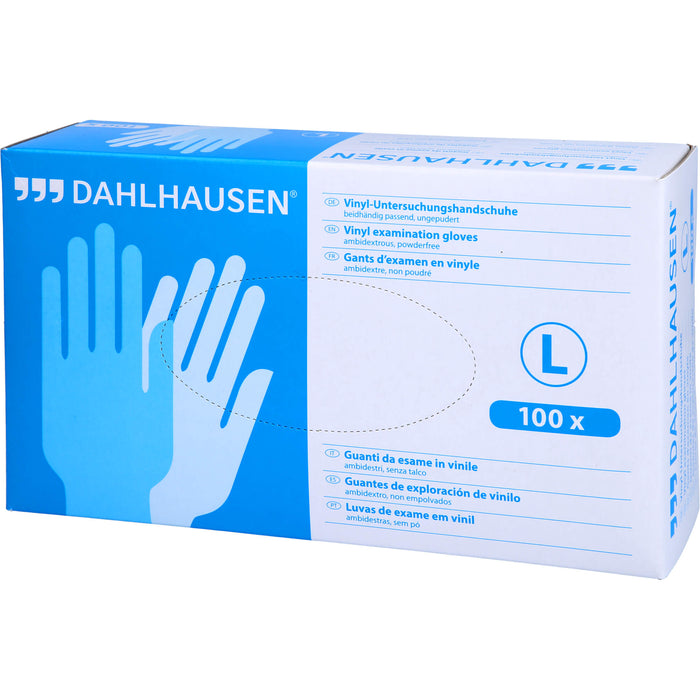 DAHLHAUSEN Vinyl-Handschuhe ungepudert Gr. L, 100 pcs. Gloves