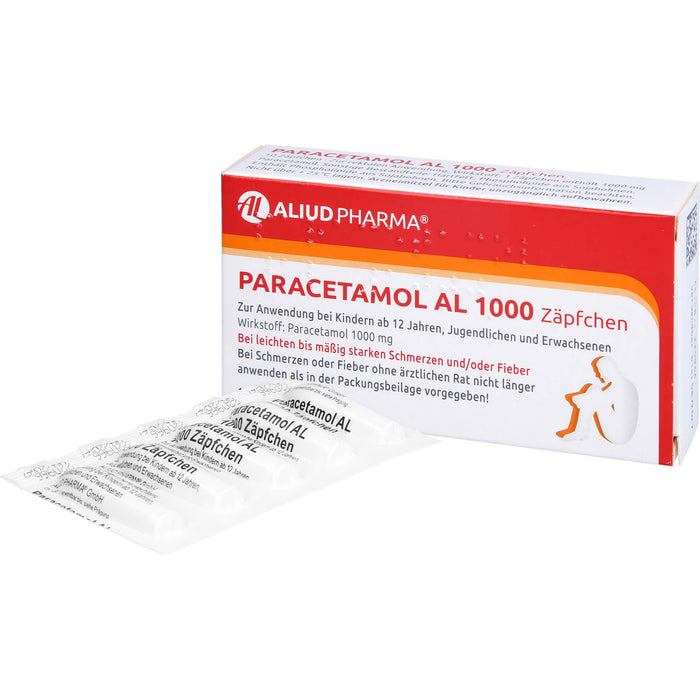 Paracetamol AL 1000 Zäpfchen, 10 St. Zäpfchen