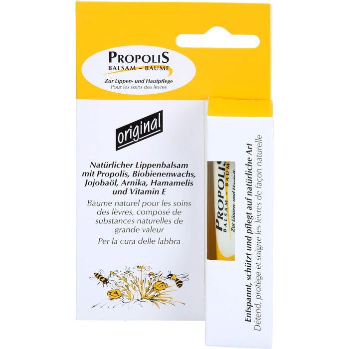 Propolis Lippenbalsam zur Pflege der Lippen und auch für kleinere, gereizte Hautpartien, 10 ml Crème