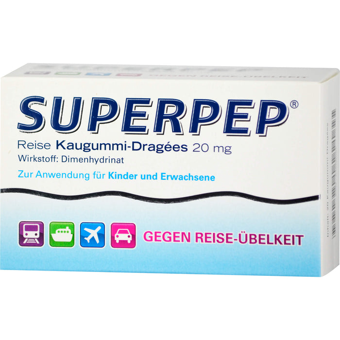 SUPERPEP Reise Kaugummi-Dragees, 20 pcs. Chewing gum