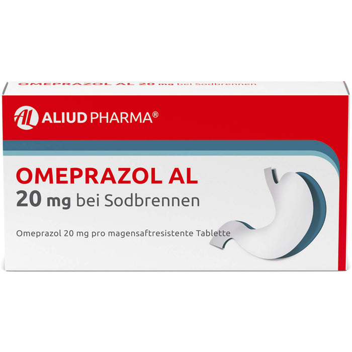 Omeprazol AL 20 mg Tabletten bei Sodbrennen, 14 pc Tablettes