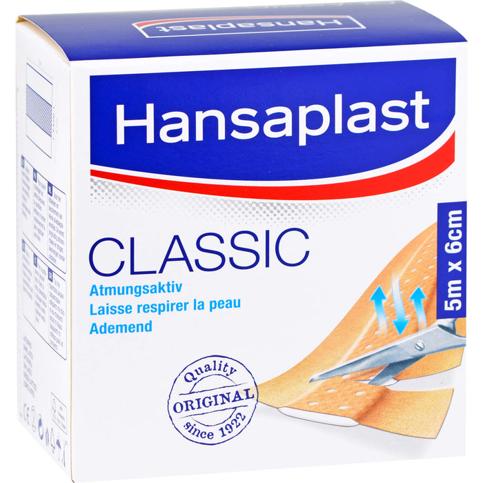 Hansaplast Classic Pflaster 5 m x 6 cm, 1 pc Pansement