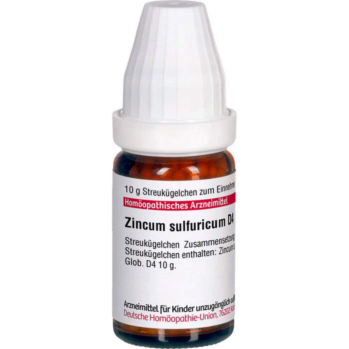 DHU Zincum sulfuricum D4 Streukügelchen, 10 g Globuli