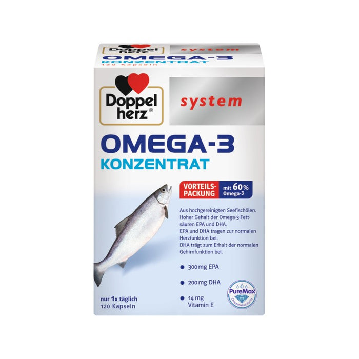 Doppelherz System Omega-3 Konzentrat Kapseln, 120 pcs. Capsules