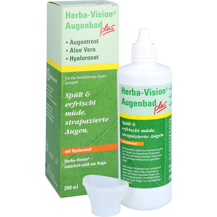 Herba-Vision Augenbad plus spült und erfrischt müde, strapazierte Augen, 200 ml eye bath