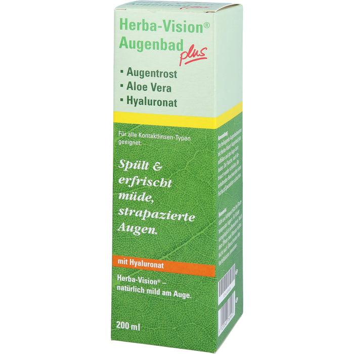 Herba-Vision Augenbad plus spült und erfrischt müde, strapazierte Augen, 200 ml eye bath