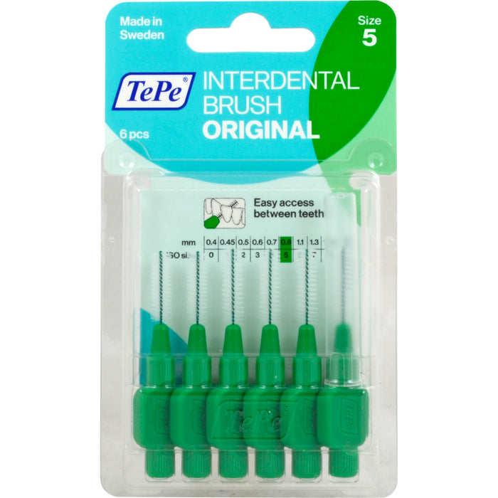 TePe ID Interdentalbürsten Grün 0,8mm, 5 pc Brosses interdentaires