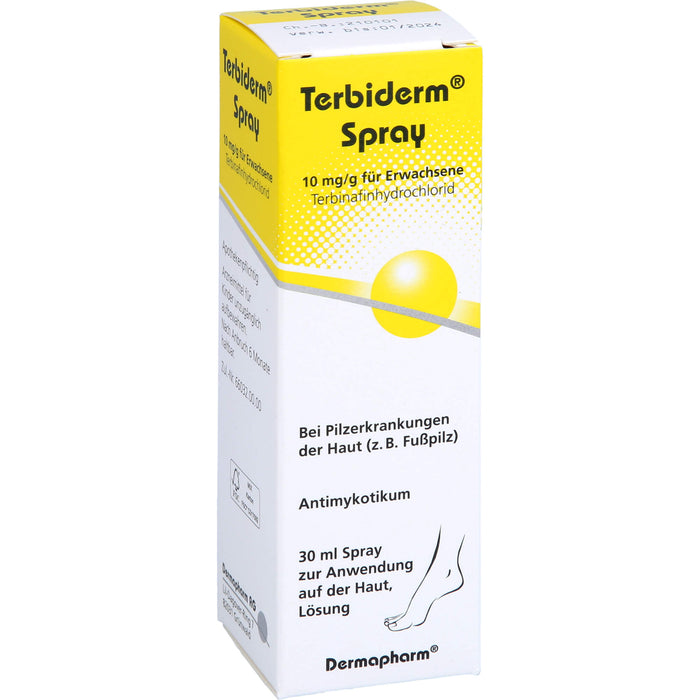 Terbiderm Spray bei Pilzerkrankungen der Haut, 30 ml Solution