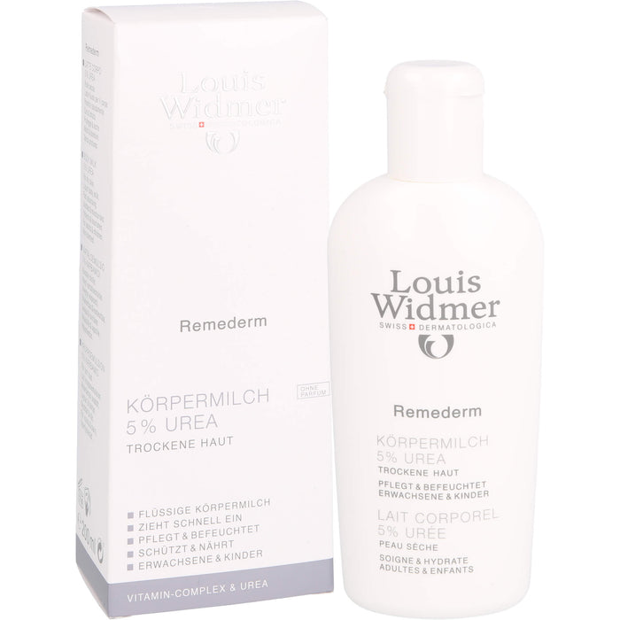 Louis Widmer Remederm Körpermilch 5 % Urea, 200 ml Crème