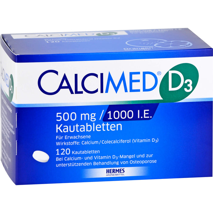 CALCIMED D3 500mg / 1000 I.E. Kautabletten, 120 St. Tabletten