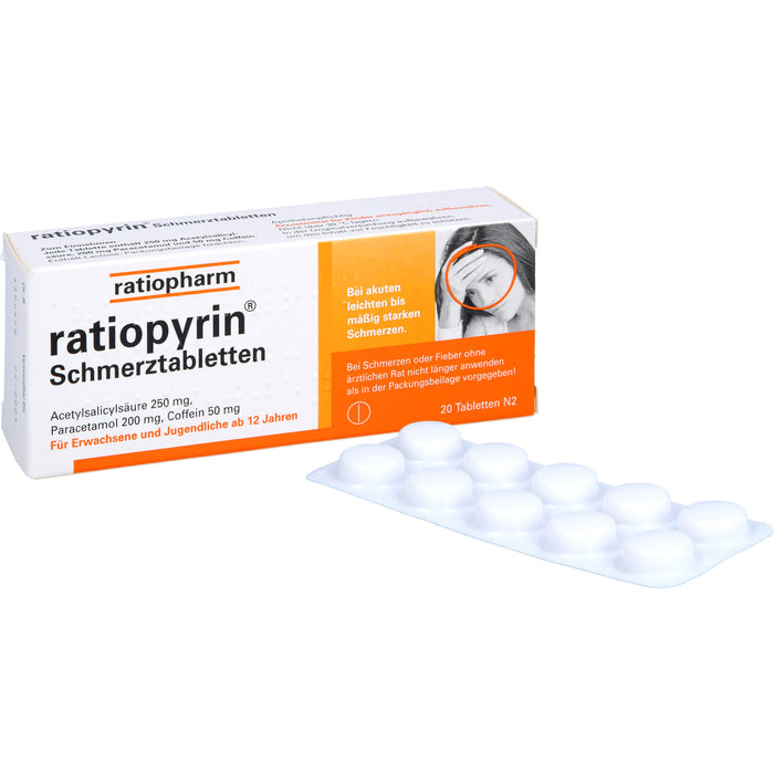 ratiopyrin Schmerztabletten, 20 pcs. Tablets