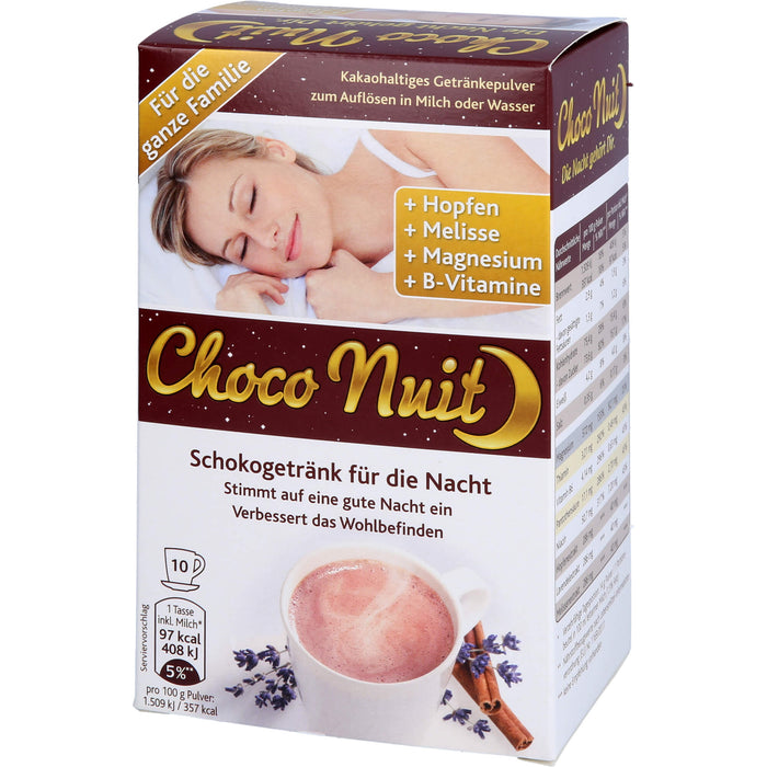 Choco Nuit Drink kakaohaltiges Getränkepulver, 10 pc Sachets