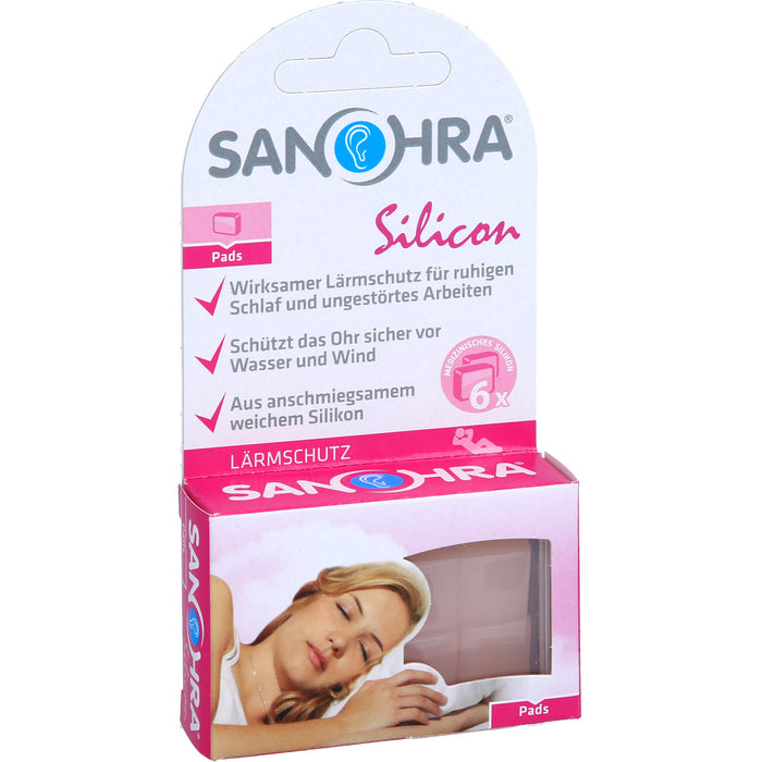 SANOHRA silicon Ohrstöpsel, 6 pc Bouchons d'oreilles