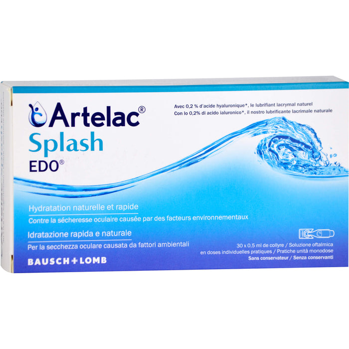 Artelac Splash Augentropfen EDO, 30 pc Pipettes à dose unique