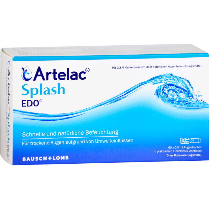 Artelac Splash Augentropfen EDO, 60 pcs. Single-dose pipettes