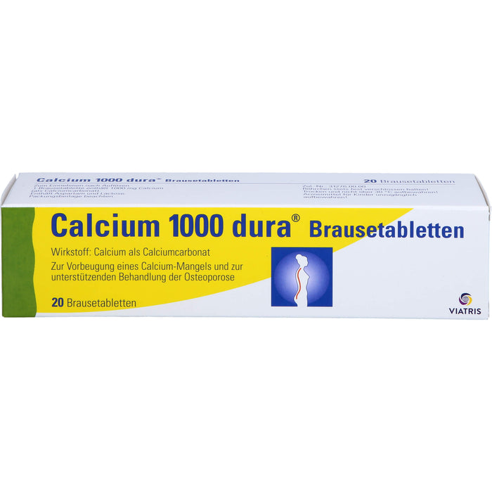 Calcium 1000 dura Brausetabletten, 20 pcs. Effervescent tablets