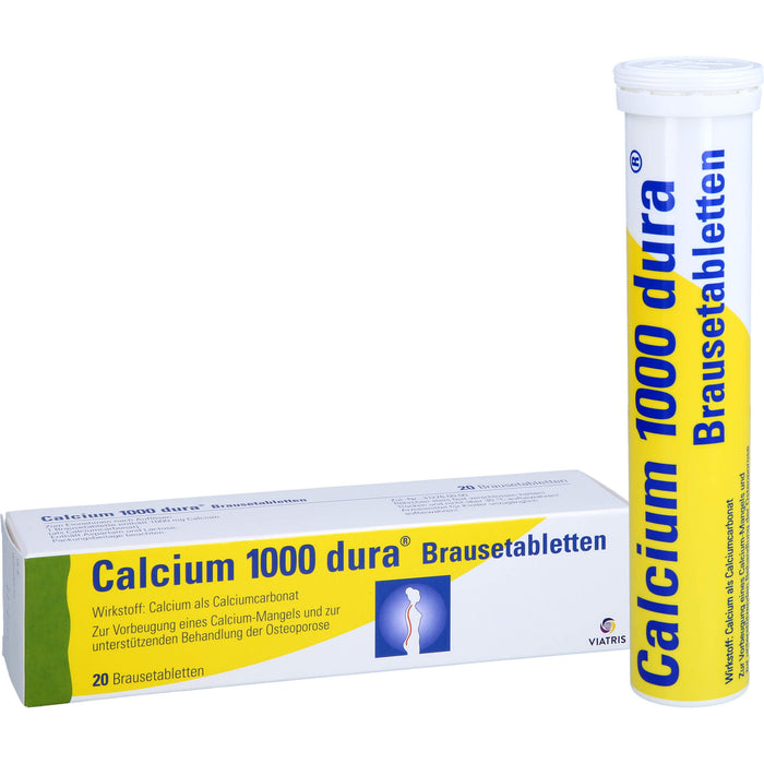 Calcium 1000 dura Brausetabletten, 20 pc Comprimés effervescents