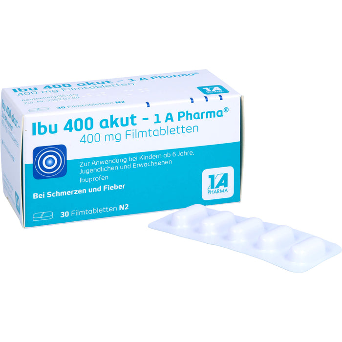 Ibu 400 akut - 1 A Pharma Filmtabletten, 30 pcs. Tablets