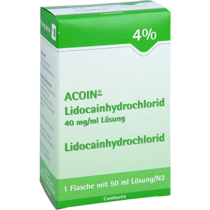 ACOIN Lidocainhydrochlorid 40 mg/ml Lösung, 50 ml Lösung