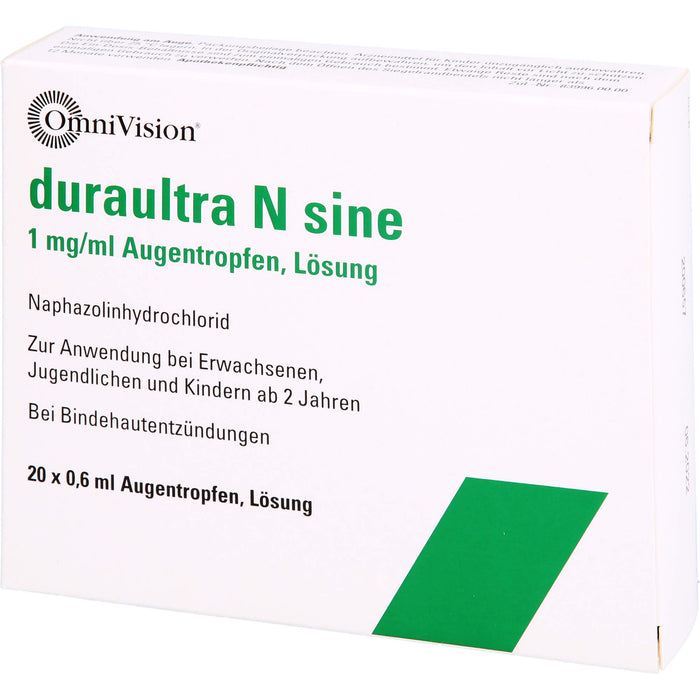 OmniVision duraultra N sine 1 mg/ml Augentropfen, 20 pcs. Single-dose pipettes